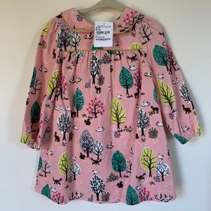 NEW Boden Blush Enchanted Forest Corduroy Dress